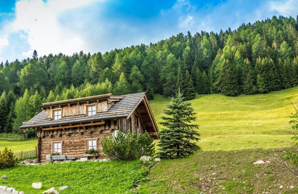 Wooden alpine cabin